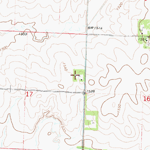 Topographic Map of T K C Farms, IA