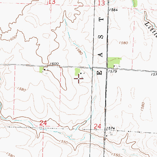 Topographic Map of Beltman Farms, IA