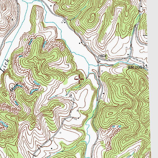 Topographic Map of Georges Store (historical), KY