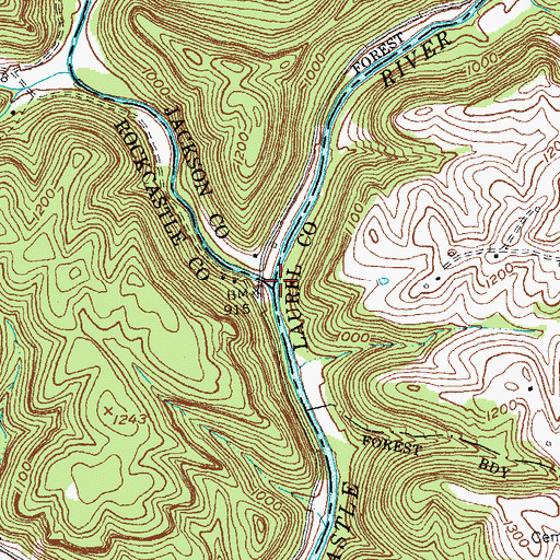 Topographic Map of John Faris Tavern (historical), KY