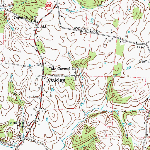 Topographic Map of John Woods Blockhouse (historical), KY