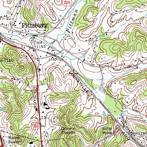 Topographic Map of Metcalfe Railroad Station (historical), KY