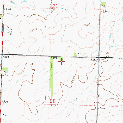 Topographic Map of Vanderpol Farms, IA