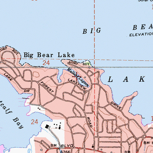 Topographic Map of Mallard Lagoon, CA