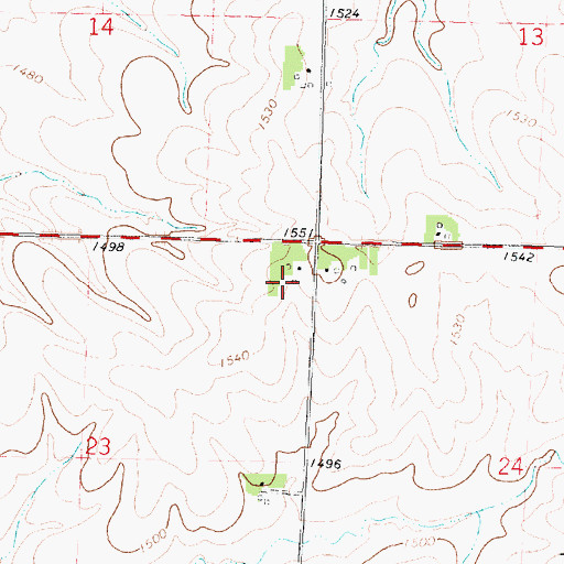 Topographic Map of D and J Farm, IA