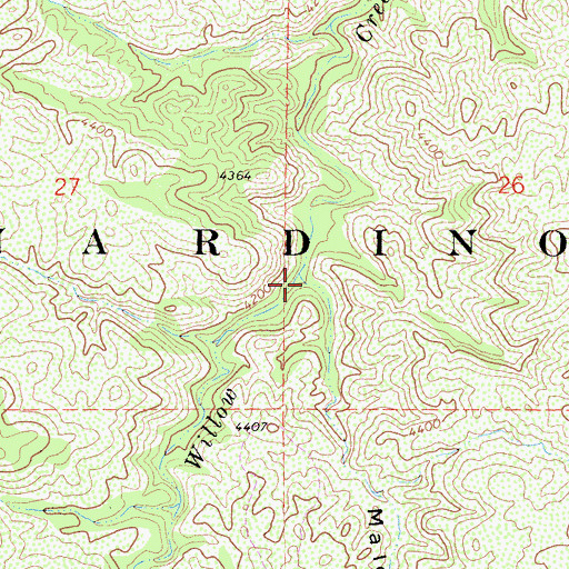 Topographic Map of Maloney Canyon, CA