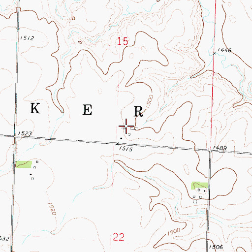 Topographic Map of K S B Farms, IA