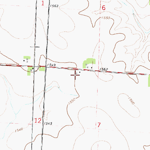 Topographic Map of Van Houton Farms, IA