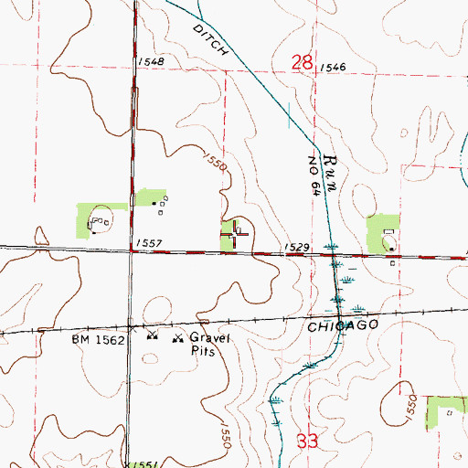 Topographic Map of Loeschen Farm, IA