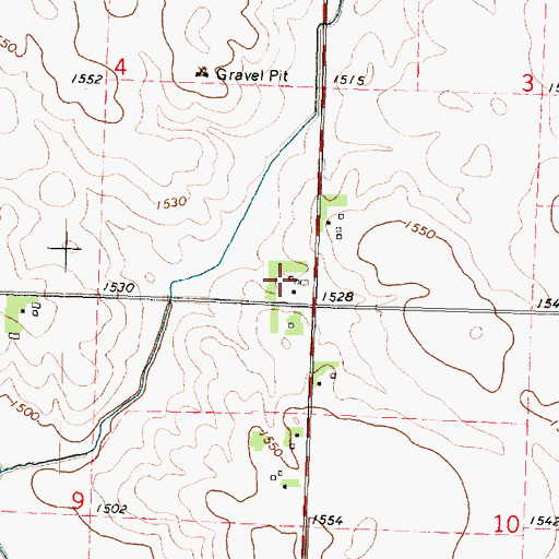 Topographic Map of Hibma Farms, IA