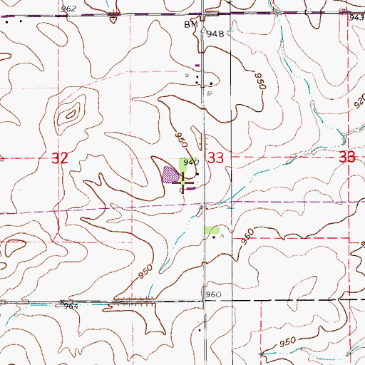 Topographic Map of Trent Pullet Farm, IA