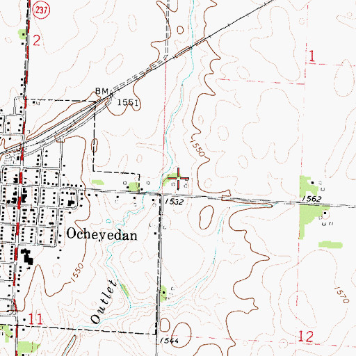 Topographic Map of D T K Farms, IA