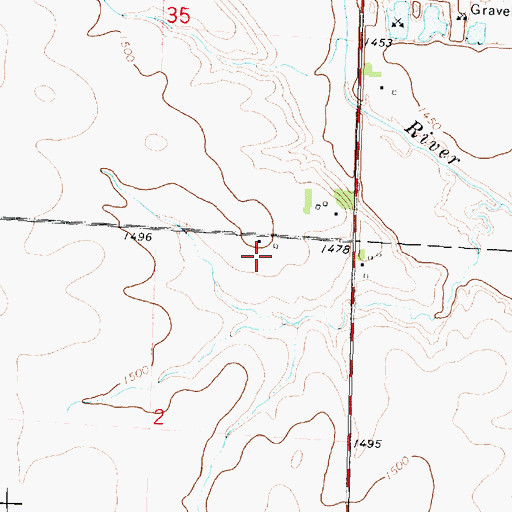 Topographic Map of Hartwig Farms, IA