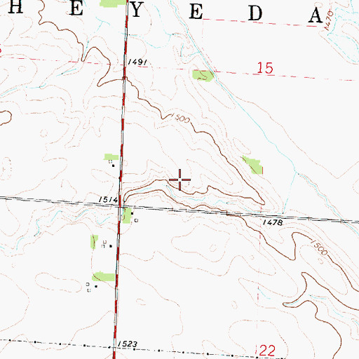 Topographic Map of Margae Farms, IA