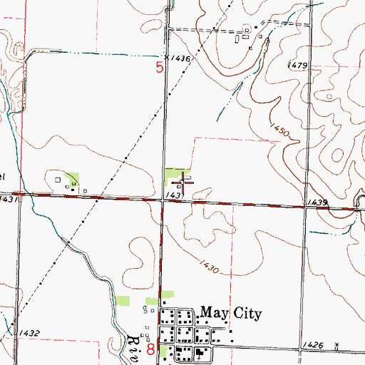 Topographic Map of Bosma Farms, IA
