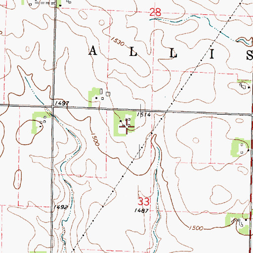 Topographic Map of Herb Mar Farms, IA