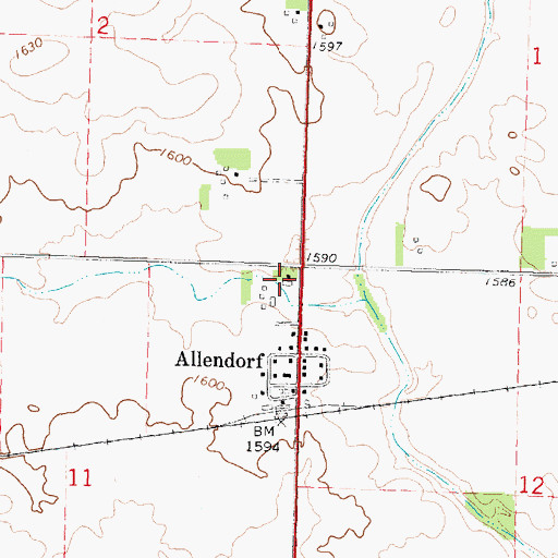 Topographic Map of Braaksma Grain Farms, IA