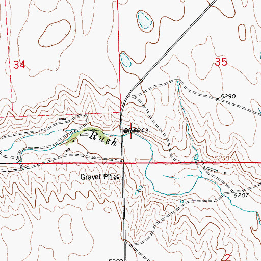 Topographic Map of Laddie Ditch, CO
