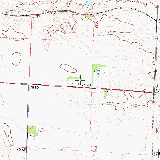 Topographic Map of Clear Lake Stock Farms, IA