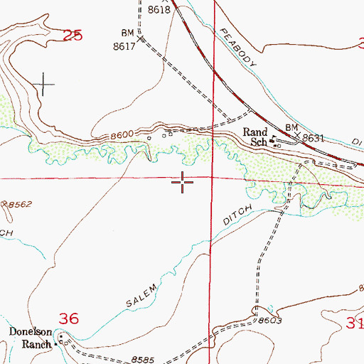 Topographic Map of Last Chance Ditch, CO