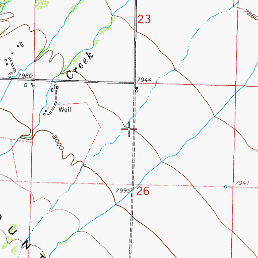 Topographic Map of Legard Ditch Number 5, CO
