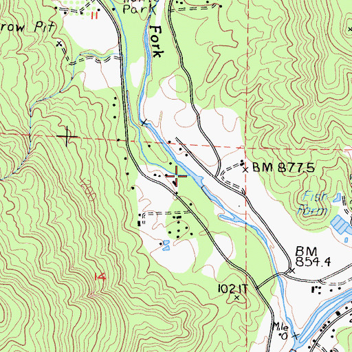 Topographic Map of Mankins Creek, CA