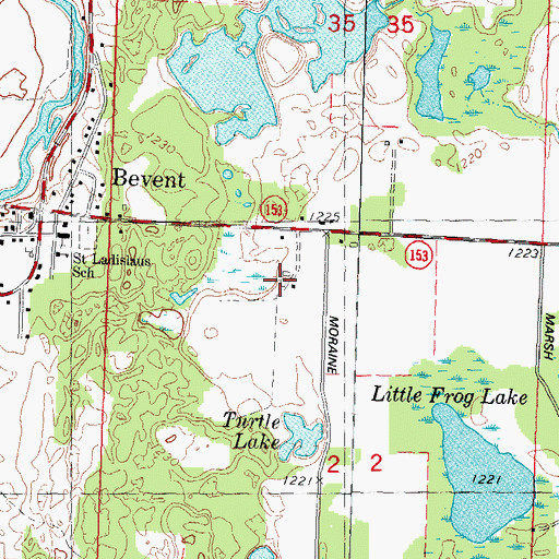 Topographic Map of Furmanek Farms, WI