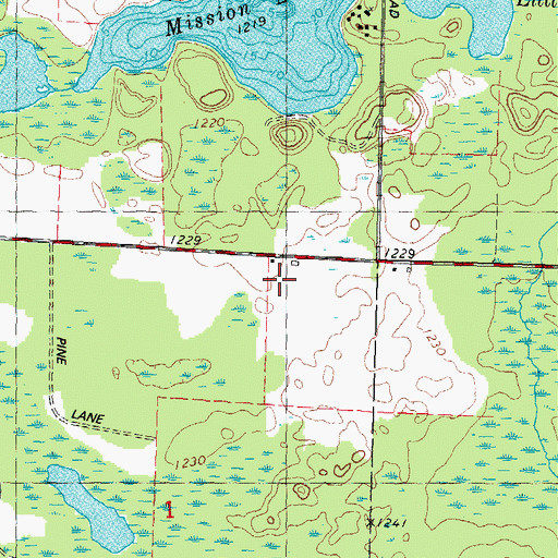 Topographic Map of Leterski Farms, WI