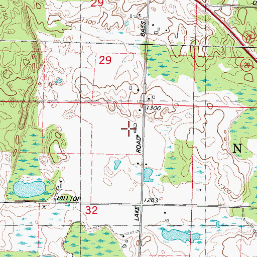 Topographic Map of Litza Farms, WI