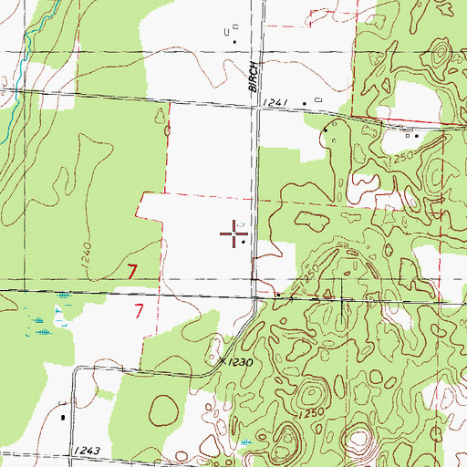 Topographic Map of Przybylski Farm, WI
