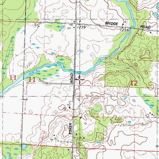 Topographic Map of Ripple Ridge Farms, WI
