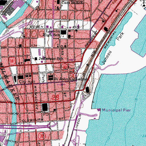 Topographic Map of Kilbourn Tower, WI