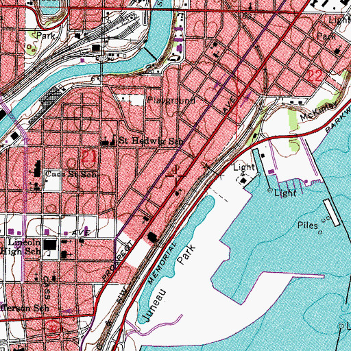 Topographic Map of Diamond Tower, WI