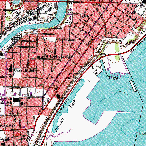 Topographic Map of Prospect Tower, WI
