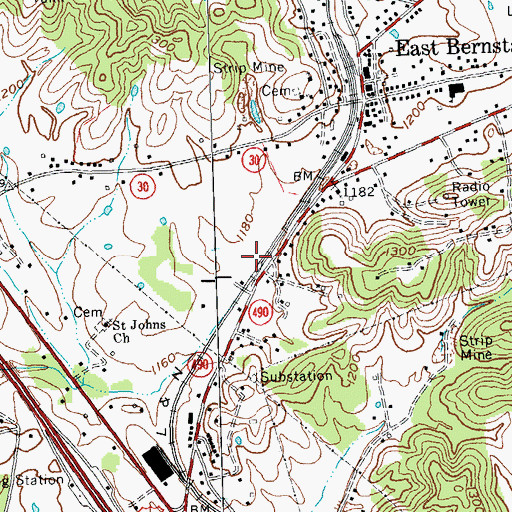 Topographic Map of Wayne Railroad Station (historical), KY