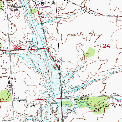 Topographic Map of K J B Farm, OH