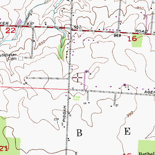 Topographic Map of Litteral Stud Farm, OH