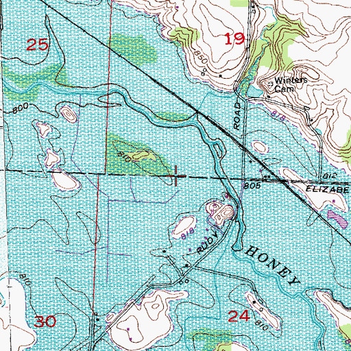 Topographic Map of Ohio Valley Farms, OH