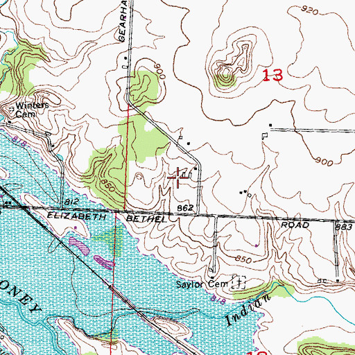 Topographic Map of Reciprocity Farm, OH