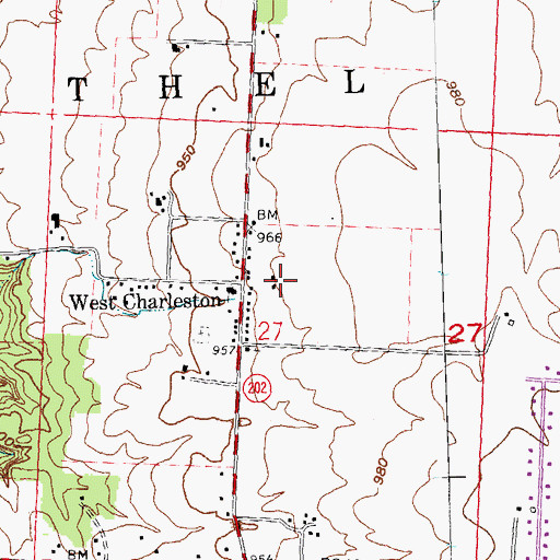 Topographic Map of Senseman Farm, OH