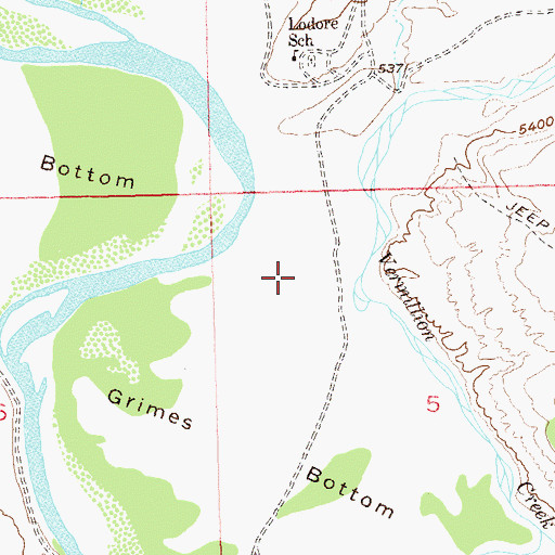 Topographic Map of Lodore Ditch, CO