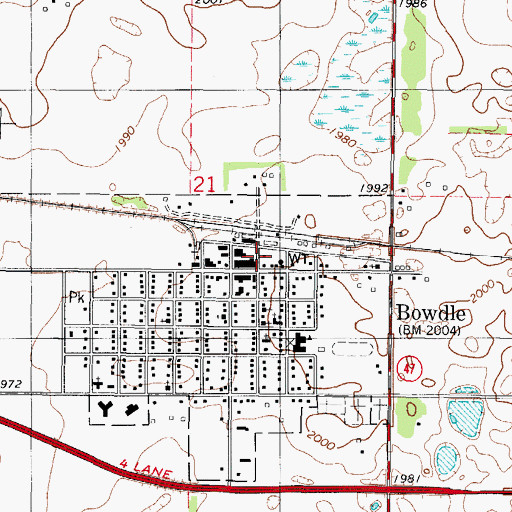 Topographic Map of Reverend Martin Bieber Public Library, SD