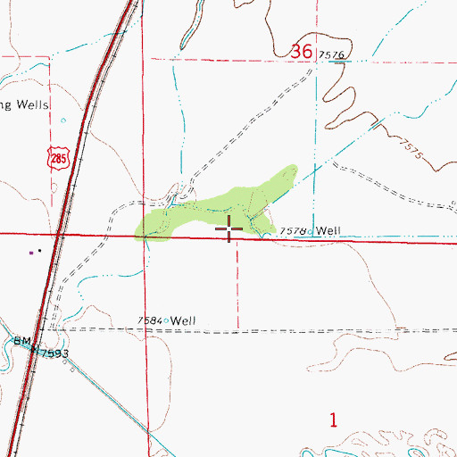 Topographic Map of Lowland Ditch, CO