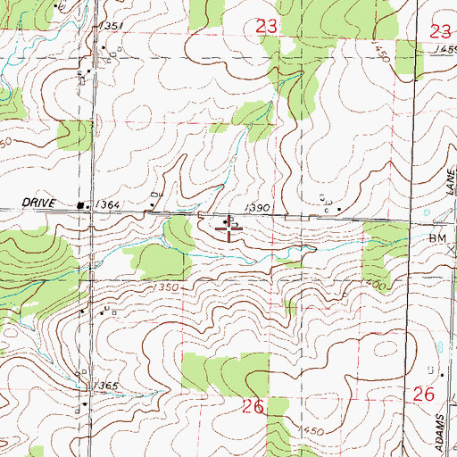 Topographic Map of Salzman Farm, WI