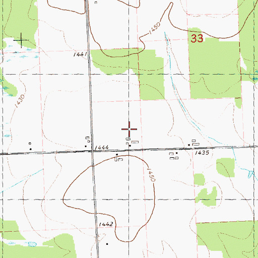 Topographic Map of Miltrim Farms, WI