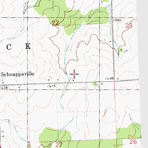 Topographic Map of Guralski Farms, WI
