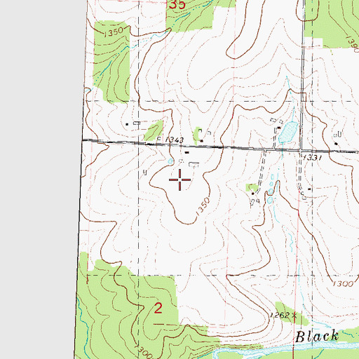 Topographic Map of Albrecht Family Farms, WI