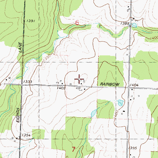 Topographic Map of Achterberg Farm, WI