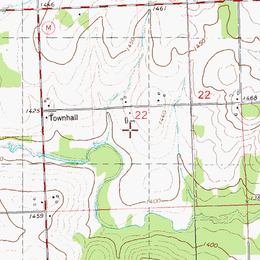Topographic Map of Schreiner Farms, WI