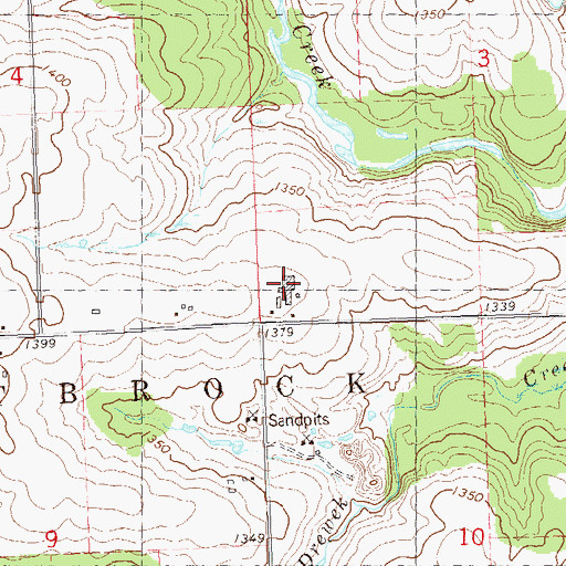 Topographic Map of Wiese Farms, WI